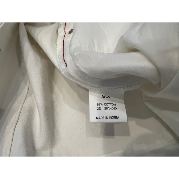 La Catenella Off-White Women's Jeans Straight Leg size 38W Coastal Summer Chic - Picture 4 of 6